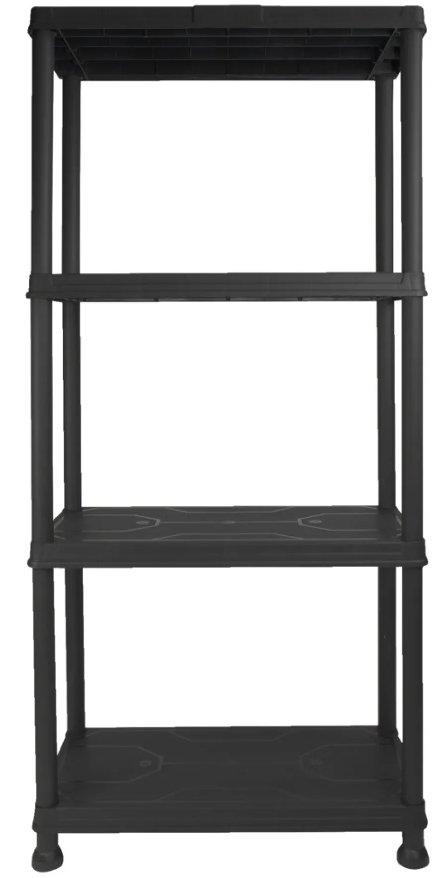 Reoler & Romdelere^Gardeco Reol m/4 hyller plast - Svart