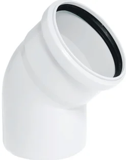 Avløpsrør^ Rørbøyning hvit PP 32 x 30 gr