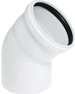 Avløpsrør^ Rørbøyning hvit PP 40 x 30 gr