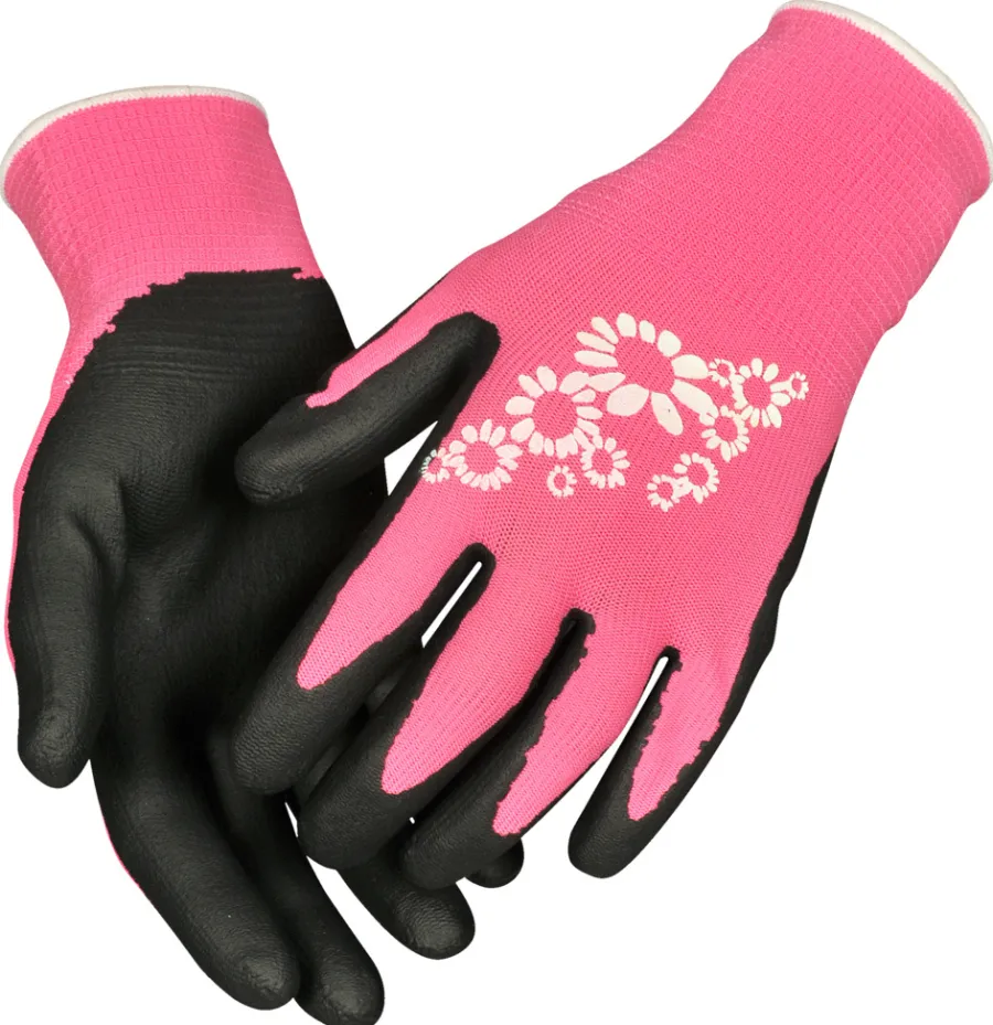 Arbeidshansker^Safe-On Garden hanske i rosa - str. 7
