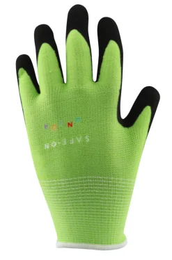 Hageredskaper For Barn|Arbeidshansker^Safe-On Junior hansker 4-6 år Grønn