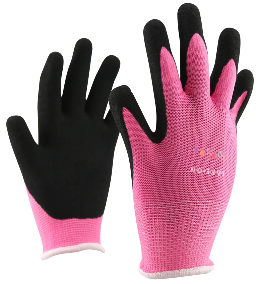 Hageredskaper For Barn|Arbeidshansker^Safe-On Junior hansker 4-6 år Rosa