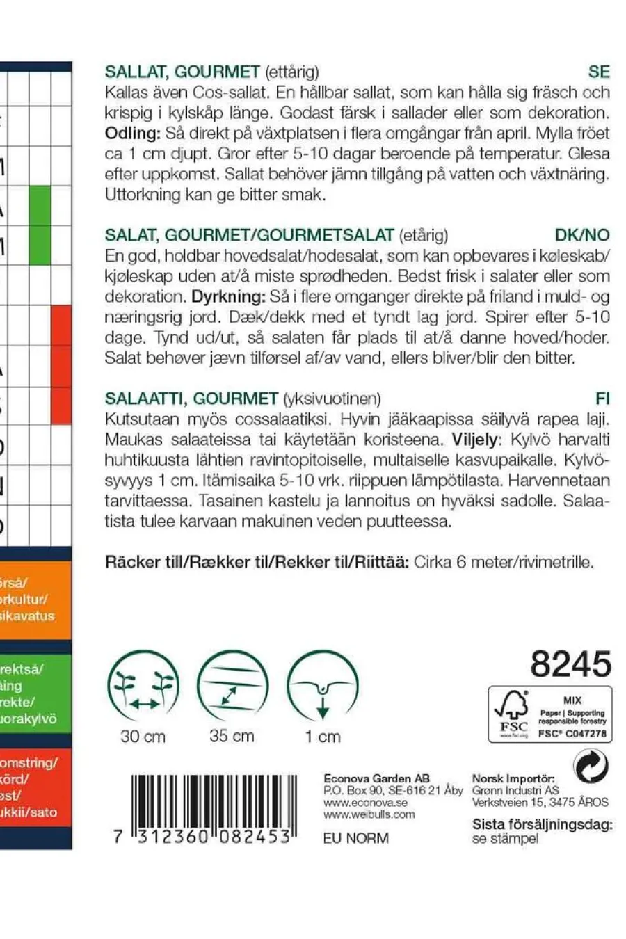 Frø^Weibulls Salat, gourmet 'Little Gem'