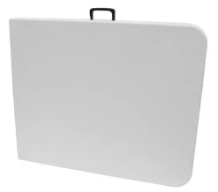 Telt & Campingmøbler|Hagebord^ Sammenleggbart bord stål/plast 180 x 75 cm Hvit