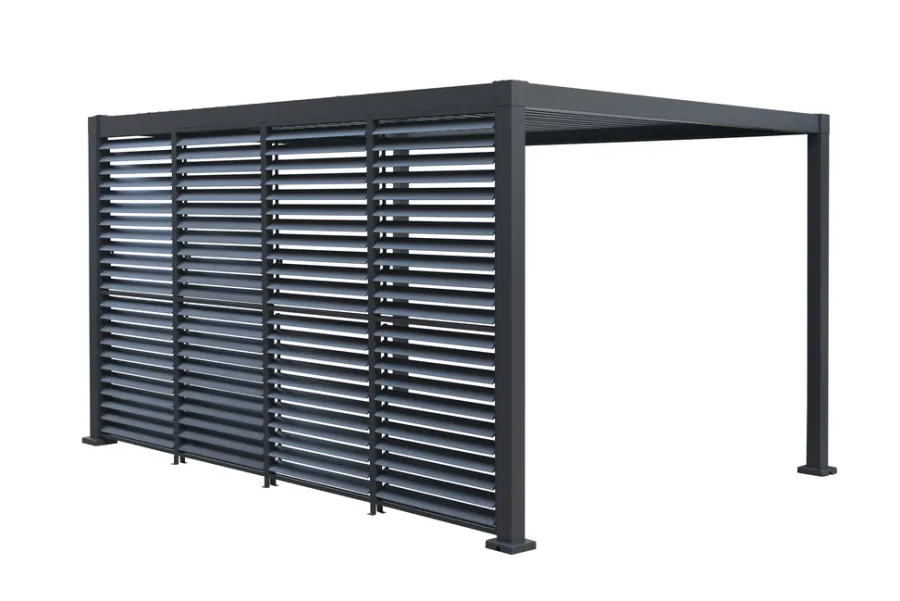 Paviljonger & Partytelt^Outfit Sidepanel med justerbare lameller til pergola 4 meter -