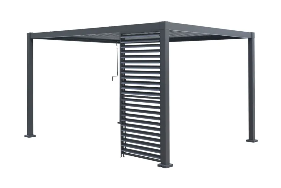 Paviljonger & Partytelt^Outfit Sidepanel med justerbare lameller til pergola 4 meter -