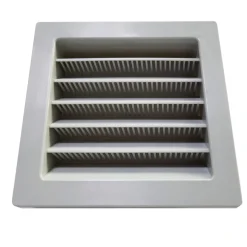 Ventilasjon^ Sjalusirist 15 x 15 cm grå