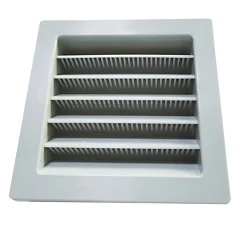 Ventilasjon^ Sjalusirist 15 x 15 cm hvit