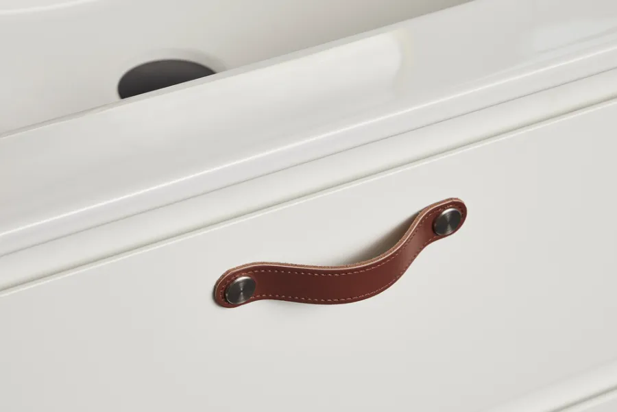 Grep & Hengsler^ Skinnhåndtak 12,8 cm 2-pk. Brun