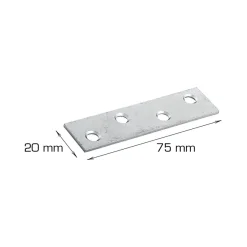 Grep & Hengsler^Home it Skjøtejern 75 x 20 mm - 2 stk.