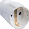 Grenuttak & Skjøteledninger^Elworks Skjøtekontakt nylon m/jord hvit