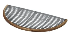 Dørmatter^ Skraperist stål m/trekant halvmåne 80 x 40 cm
