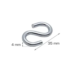Kjettinger & Vaiere^Home it S-krok 4 mm - 4 stk.