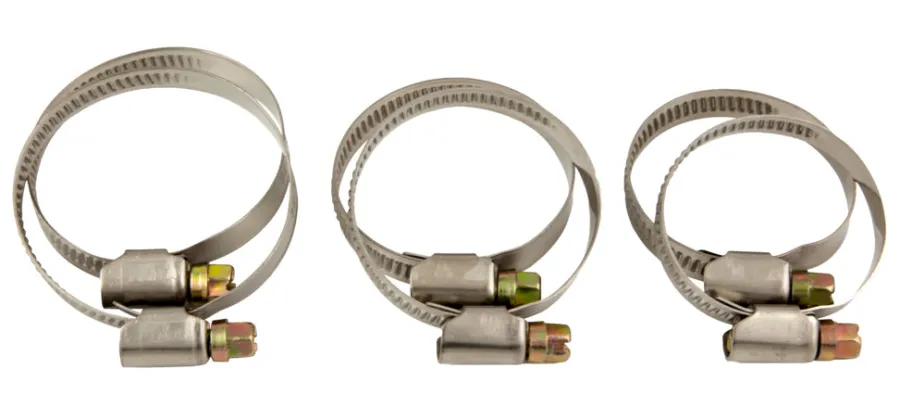 Vvs-Artikler^ Slangeklemmer mix 1"- 1 1/4" - 1 1/2" - 6 stk.