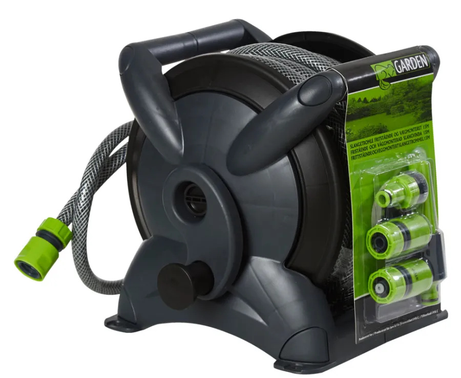 Hageslanger Og Tilbehør^Garden Slangeoppruller med 15 meter slange - ®