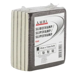 Sandpapir^Luxi Slipesvamp korn 60 - 10 x 12 cm - 5 stk.