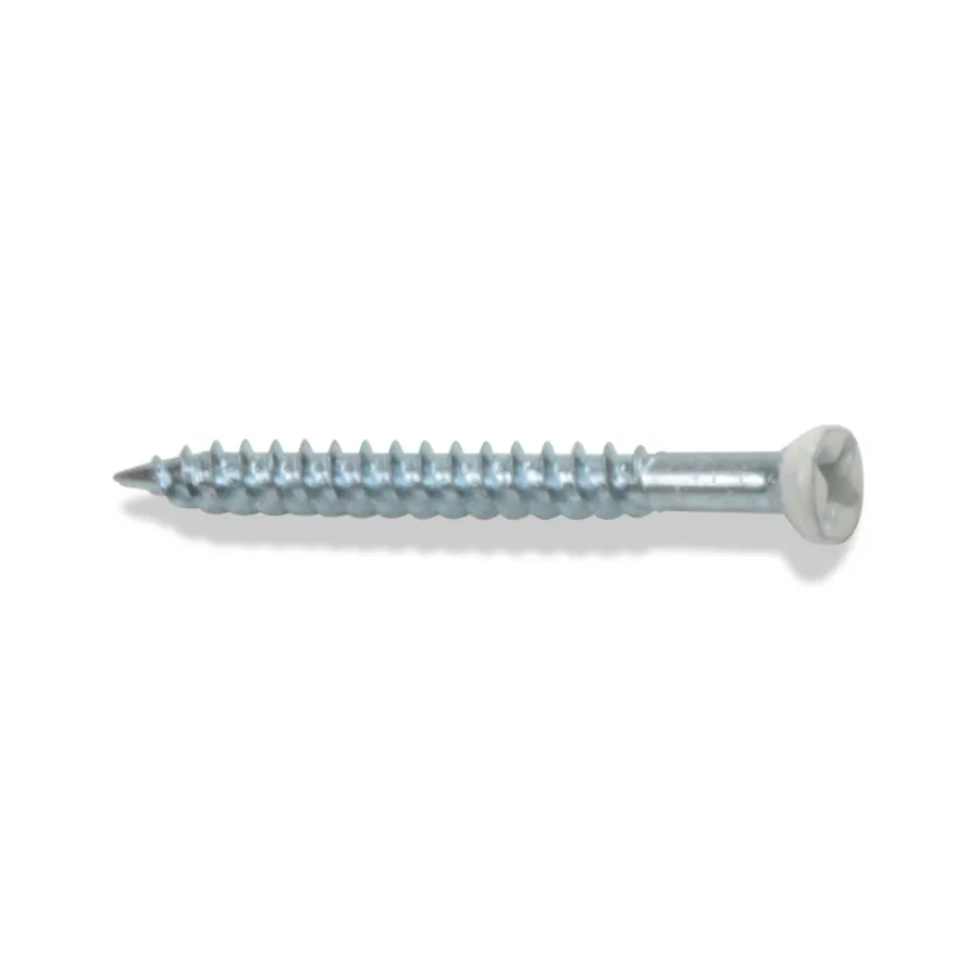 Skruer^Heco Sokkelskrue 3,9 x 41 mm - hvit