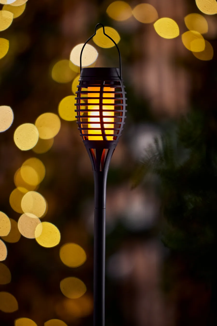 Lys & Hagedekorasjoner|Solcellelamper^Garden Solar 3-i-1 flammefakler LED 50 cm 3-pk. - ® Svart