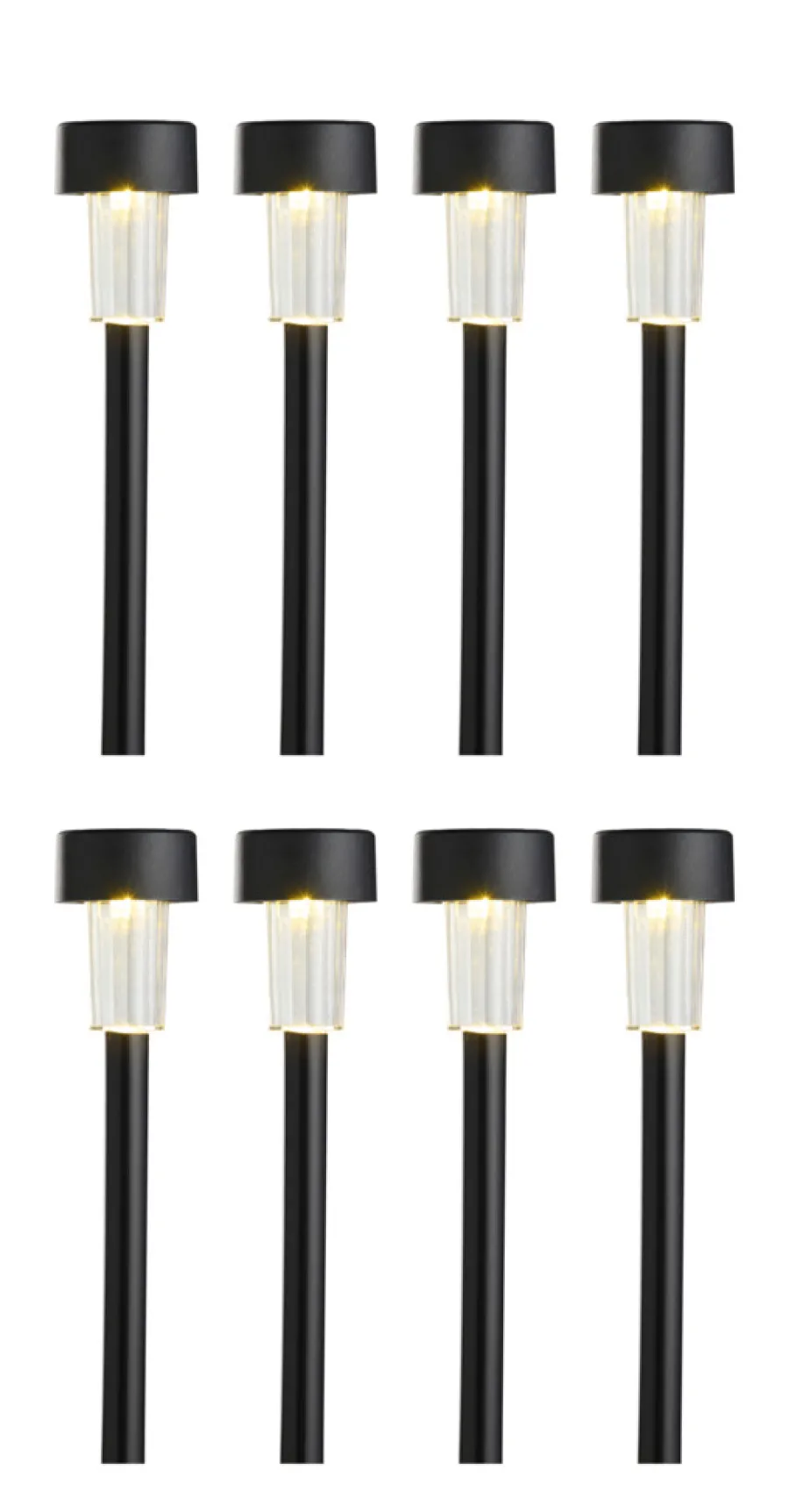 Lys & Hagedekorasjoner|Solcellelamper^Garden Solcellelamper til hagen H35,5 cm 8-pk. - ® Svart