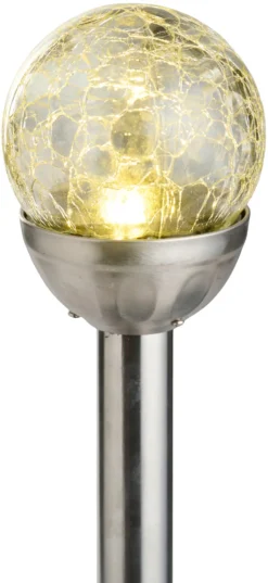 Lys & Hagedekorasjoner|Solcellelamper^Garden Solcellelamper Ø8 x H34 cm 3-pk. - ® Sølv