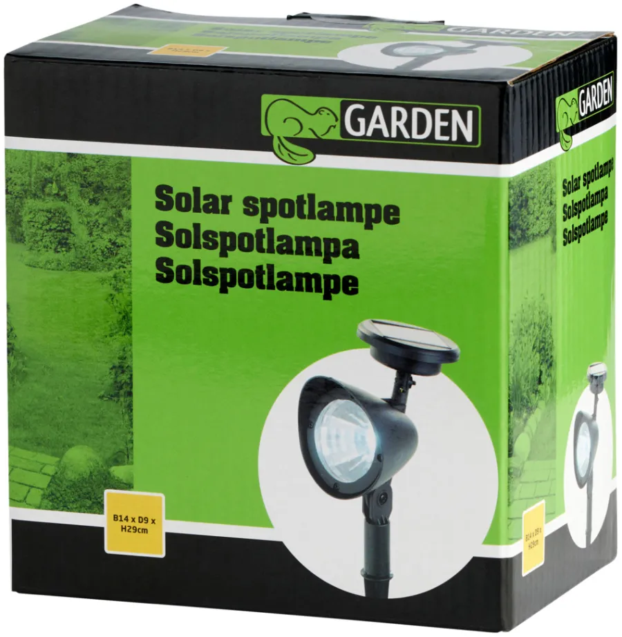 Solcellelamper^Garden Solcellelampe Spotlight 19 cm - ® Svart