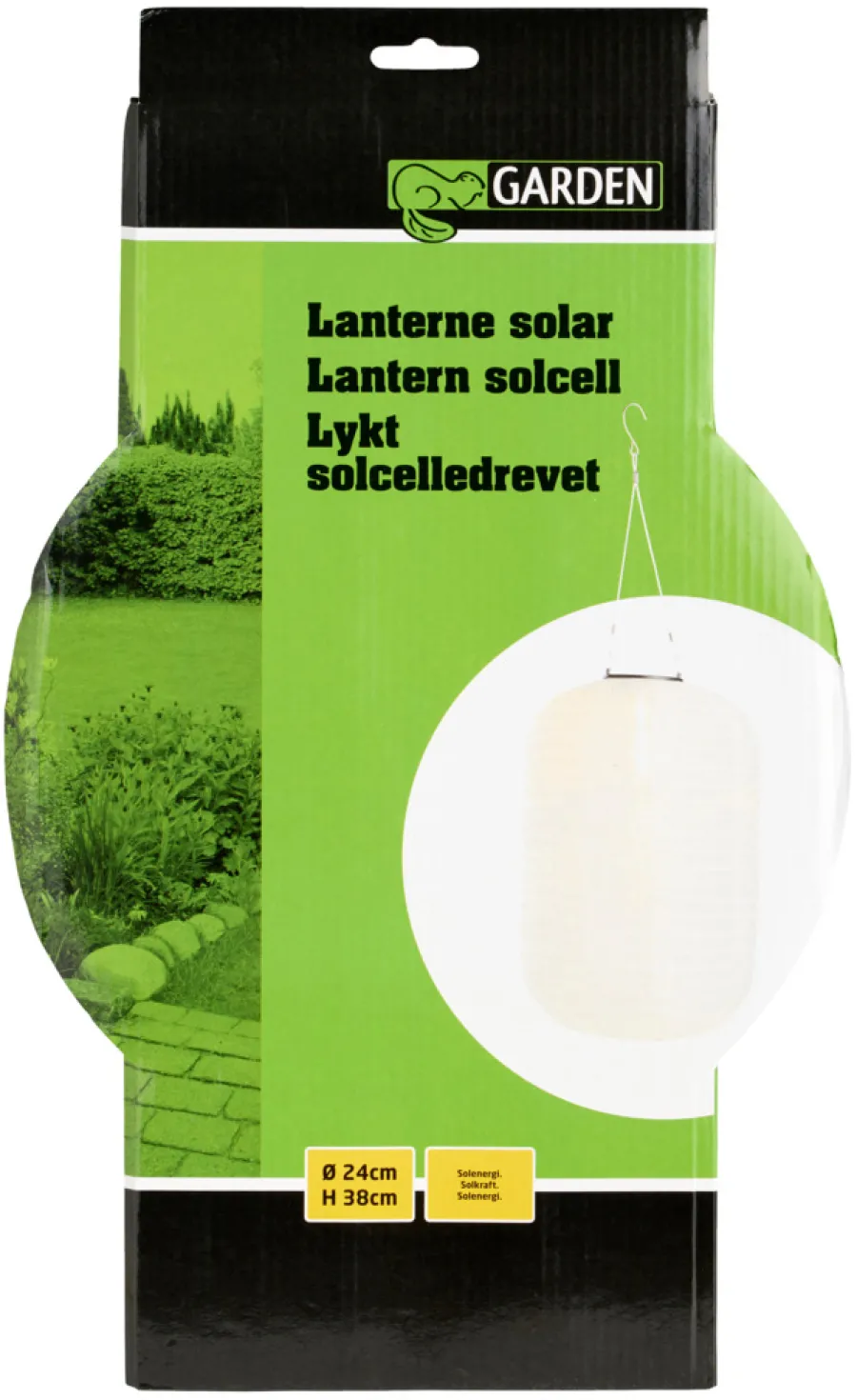 Dekorativ Belysning - Utendørs|Solcellelamper^Garden Solcellelykt avlang Ø24 x H38 cm – ®