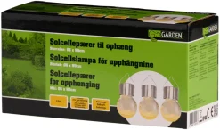 Lys & Hagedekorasjoner|Solcellelamper^Garden Solcellepære glass/metall Ø6 cm 3-pk. - ® Sølv