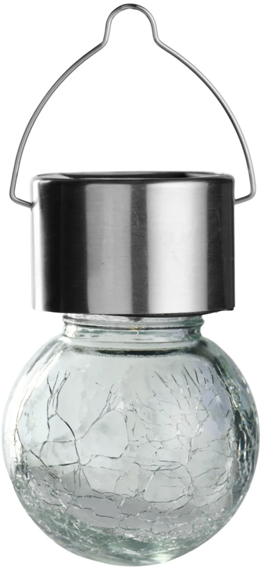 Lys & Hagedekorasjoner|Solcellelamper^Garden Solcellepære glass/metall Ø6 cm 3-pk. - ® Sølv