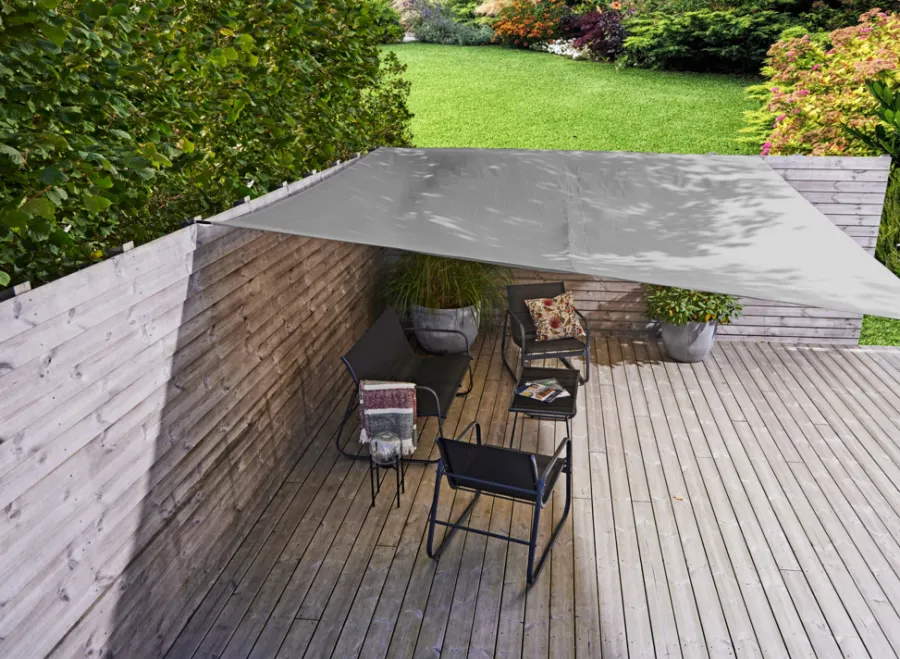 Sesongavslutning|Parasoller Og Markiser^Sunlife Solseil Alba firkantet 3,6 x 3,6 meter - ® Grå