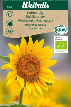 Økologiske Frø|Frø^Weibulls Solsikke lav økologisk - Spray mix gul