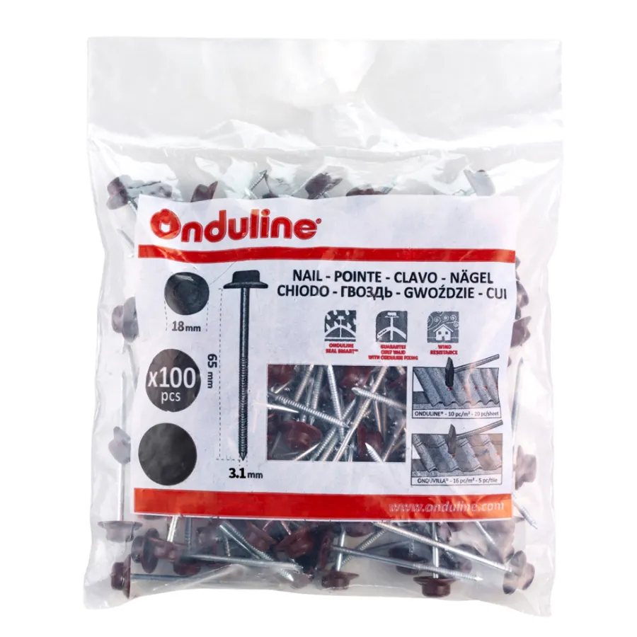 Takplater|Spiker^Onduline Spiker til bitumen takplater, 100 stk.