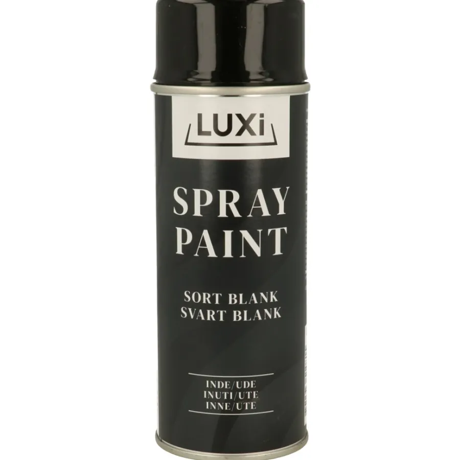 Spraymaling^Luxi Spraymaling svart blank 400 ml -