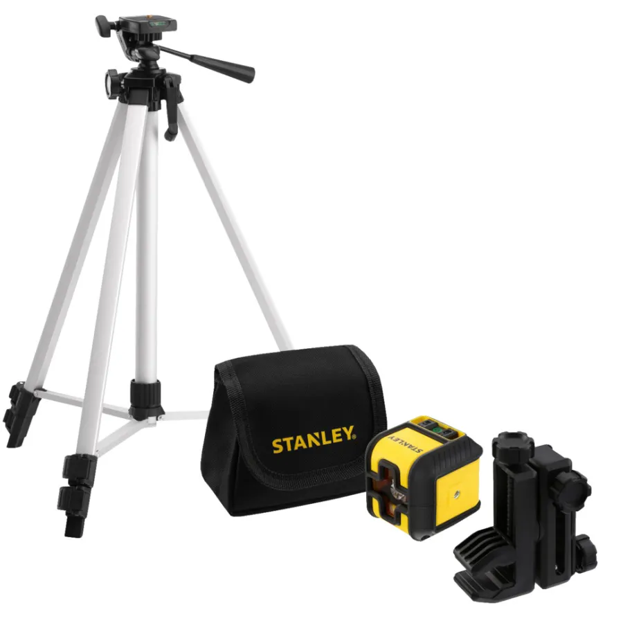 Måleverktøy^Stanley Cubix grønn krysslinjelaser 16 meter