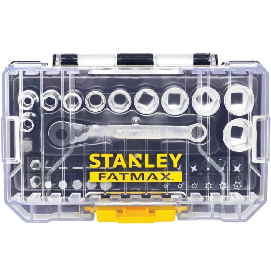 Bor & Bits^Stanley Fatmax bits-/pipenøkkelsett 37 deler