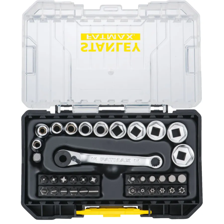 Bor & Bits^Stanley Fatmax bits-/pipenøkkelsett 37 deler