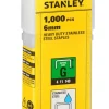 Stiftepistoler^Stanley stifter type G 6 mm 1000 stk.