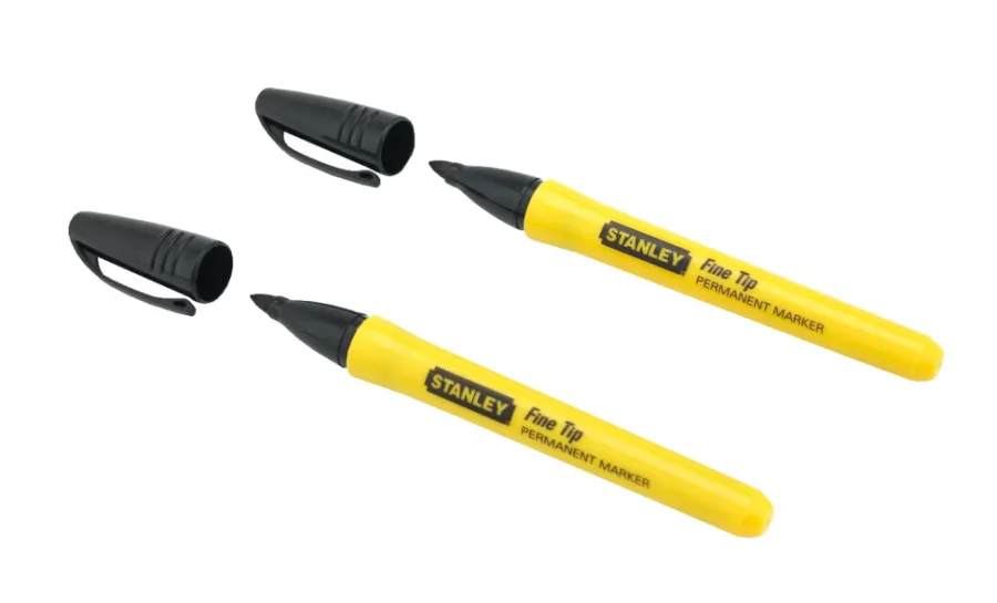 Øvrig Håndverktøy|Flytteesker & Tilbehør Til Flytting^Stanley tusj permanent marker fine tip svart - 2-pk.