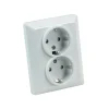Stikkontakter & Brytere^Elworks Stikkontakt dobbel innfelt m/jord - Atia