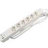 Grenuttak & Skjøteledninger^Elworks 6-stikkontakt schuko m/3 x USB PD65W 1,5 m –