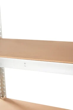 Arbeidsbord & Reoler^ Stålreol galvanisert m/5 hyller - 90 x 180 x 45 cm