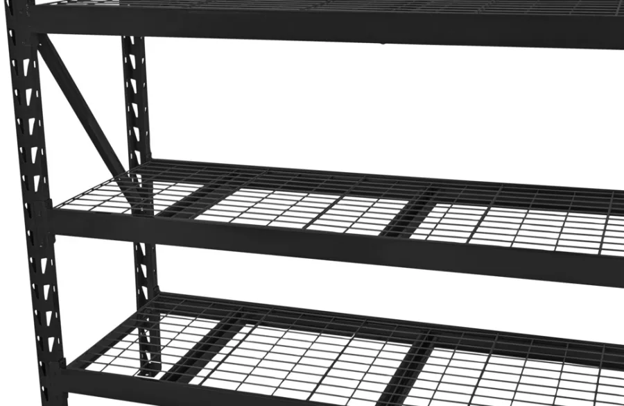 Arbeidsbord & Reoler^Probuilder Stålreol 4 hyller svart 196 x 183 x 61 cm - Matt svart