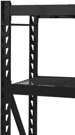 Arbeidsbord & Reoler^Probuilder Stålreol 4 hyller svart 196 x 183 x 61 cm - Matt svart