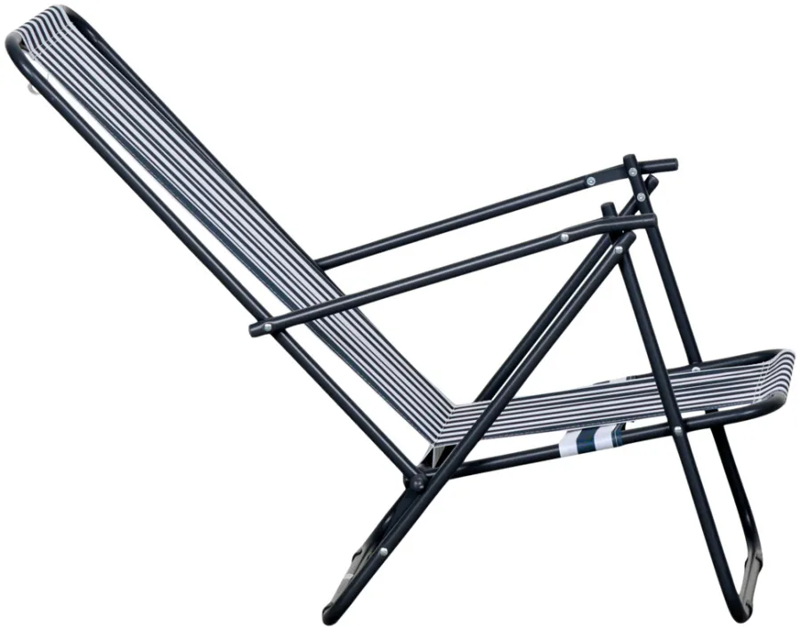 Sesongavslutning|Hagestoler^Sunlife Strandstol Albany i metall og polyester - ® Blå/hvit