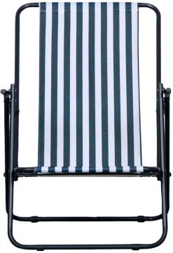 Sesongavslutning|Hagestoler^Sunlife Strandstol Albany i metall og polyester - ® Blå/hvit