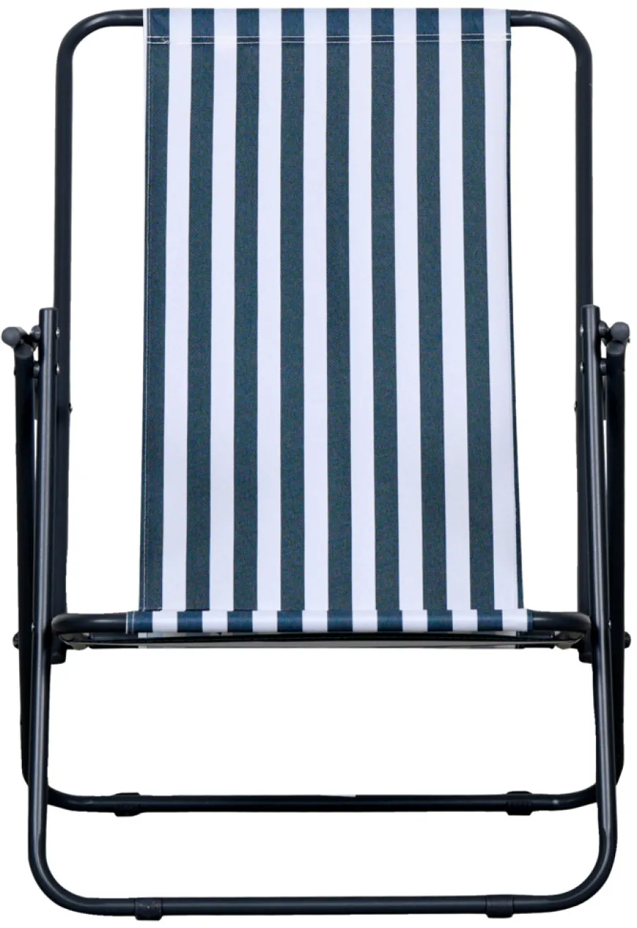 Sesongavslutning|Hagestoler^Sunlife Strandstol Albany i metall og polyester - ® Blå/hvit