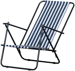 Sesongavslutning|Hagestoler^Sunlife Strandstol Albany i metall og polyester - ® Blå/hvit
