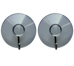 Knagger & Knaggrekker^Target Sugekopp med krok transparent/krom 2 stk. -