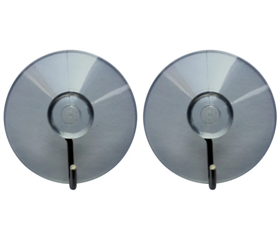 Knagger & Knaggrekker^Target Sugekopp med krok transparent/krom 2 stk. -