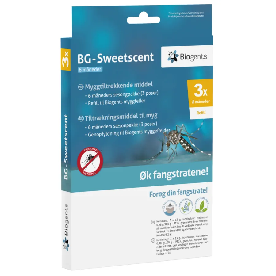 Campingutstyr^ Sweetscent sesongpakke til myggfelle - Biogent