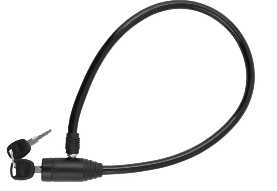 Kjede- Og Sykkellåser^Bikezone Sykkellås spiralvaier Ø8 mm x 650 mm